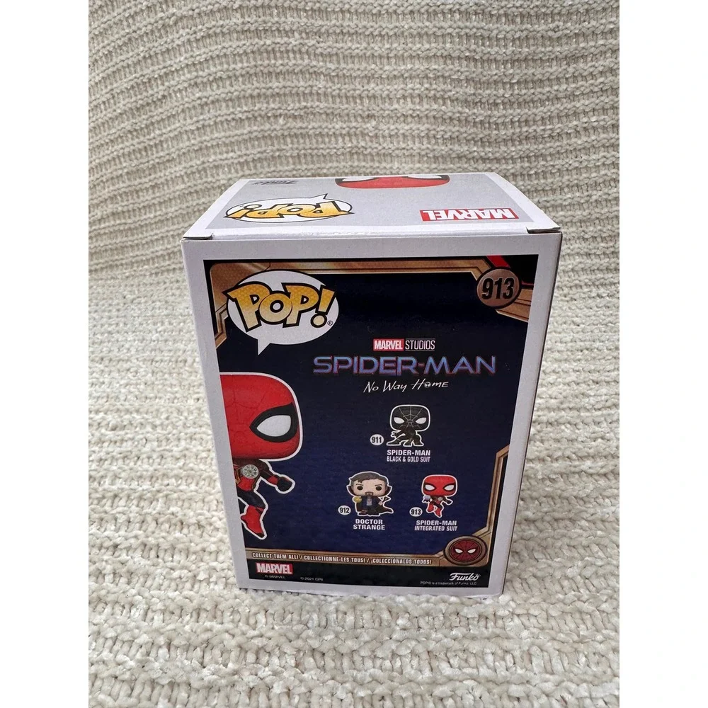 Funko Pop Spider-Man Integrated Suit 913 No Way Home Marvel Figure Red Black Toy